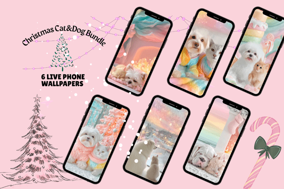Download Christmas Cat&amp;Dog 6 LIVE PHONE WALLPAPER - Premium Resources
